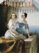 unknow artist Grand princesses Mariya Nikolayevna and Olga Nikolayevna Germany oil painting artist